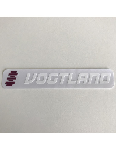 VOGTLAND  15 cm-s fehér matrica